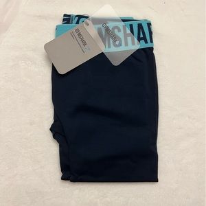 NWT ORIGINAL SHIPPING BAG! GYMSHARK FIT LEGGING - SAPPHIRE BLUE/MARINE BLUE - S
